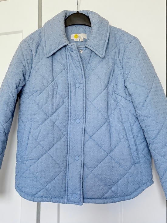 Boden Jackets & Blazers - New Boden Broderie Quilted Cotton Jacket periwinkle blue size 2